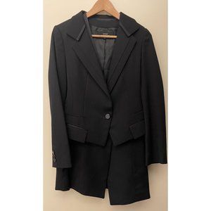 Black Tuxedo Wool & Silk Coat (Jacket+Vest)